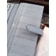 Fake Hermes Bearn Wallet In Pale Blue Leather Replica