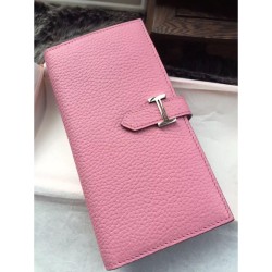 Replica Hermes Bearn Wallet In Pink Leather