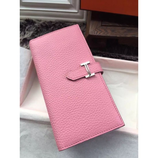 Replica Hermes Bearn Wallet In Pink Leather Replica Hermes Bearn Wallet In Pink Leather