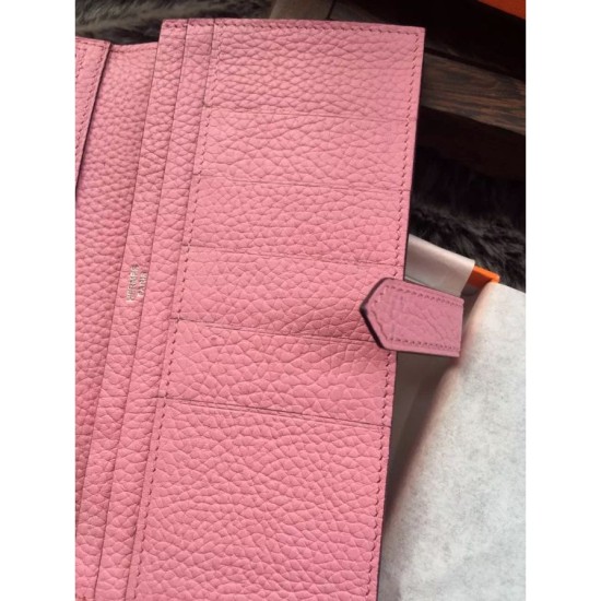 Replica Hermes Bearn Wallet In Pink Leather Replica Hermes Bearn Wallet In Pink Leather