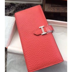 Replica Hermes Bearn Wallet In Rose Jaipur Leather