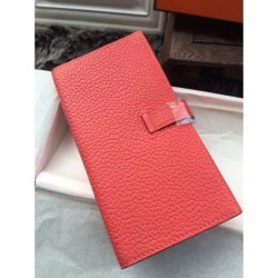 Replica Hermes Bearn Wallet In Rose Jaipur Leather