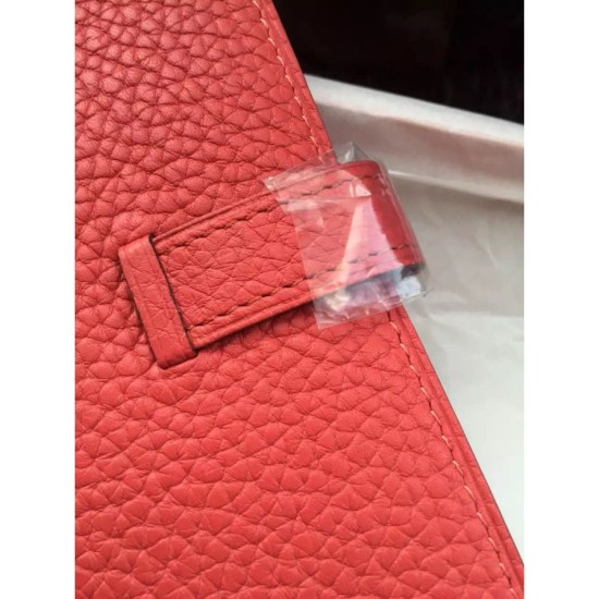 Replica Hermes Bearn Wallet In Rose Jaipur Leather