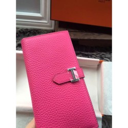 Fake Hermes Bearn Wallet In Rosy Leather Replica