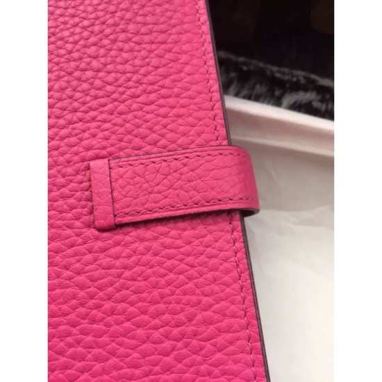 Fake Hermes Bearn Wallet In Rosy Leather Replica