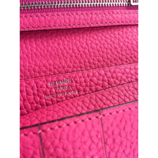 Fake Hermes Bearn Wallet In Rosy Leather Replica