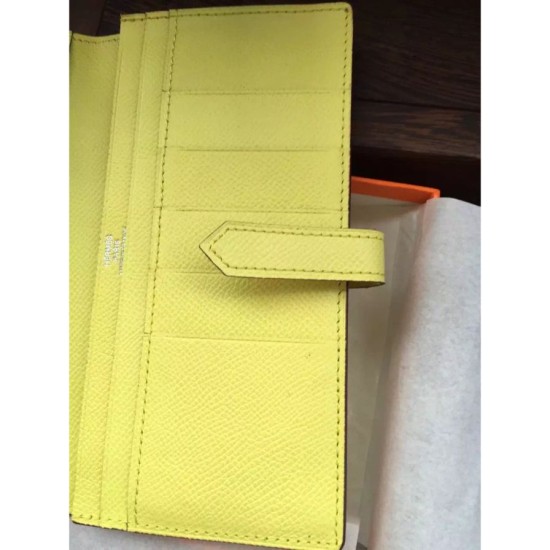 Replica Hermes Bearn Wallet In Soleil Epsom Leather