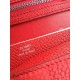 Fake Hermes Bearn Wallet In Vermillion Leather Replica