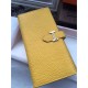 Replica Hermes Bearn Wallet In Yellow Leather