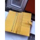 Replica Hermes Bearn Wallet In Yellow Leather