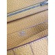 Replica Hermes Bearn Wallet In Yellow Leather