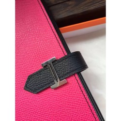 Replica Hermes Bicolor Bearn Wallet In Red Epsom Leather