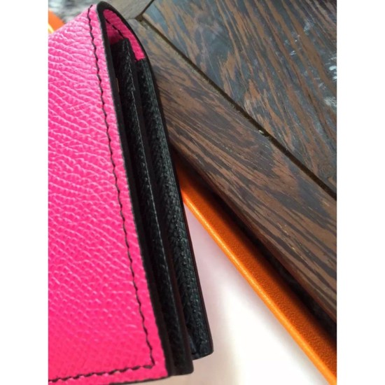 Replica Hermes Bicolor Bearn Wallet In Red Epsom Leather