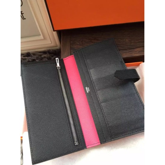 Replica Hermes Bicolor Bearn Wallet In Red Epsom Leather