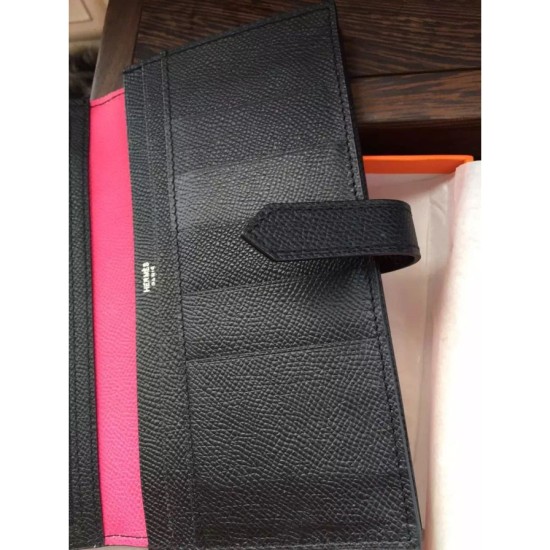 Replica Hermes Bicolor Bearn Wallet In Red Epsom Leather