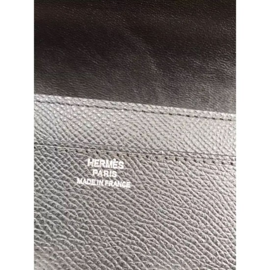 Fake Hermes Constance Long Wallet In Black Epsom Leather Replica