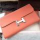 Replica Hermes Constance Long Wallet In Crevette Leather