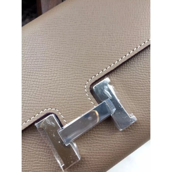 Replica Hermes Constance Long Wallet In Etain Epsom Leather