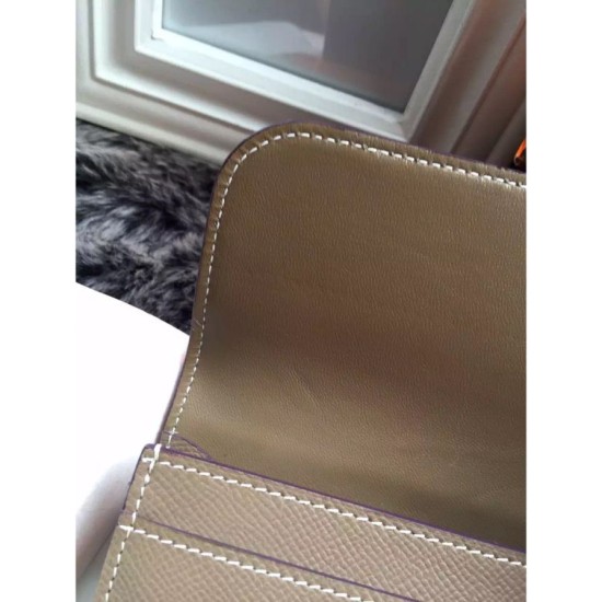 Replica Hermes Constance Long Wallet In Etain Epsom Leather