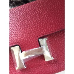 Fake Hermes Constance Long Wallet In Fuchsia Leather Replica