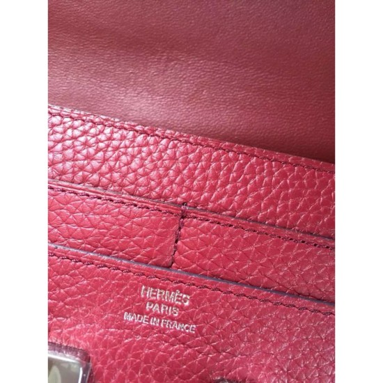 Fake Hermes Constance Long Wallet In Fuchsia Leather Replica