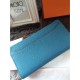 Replica Hermes Constance Long Wallet In Jean Blue Leather