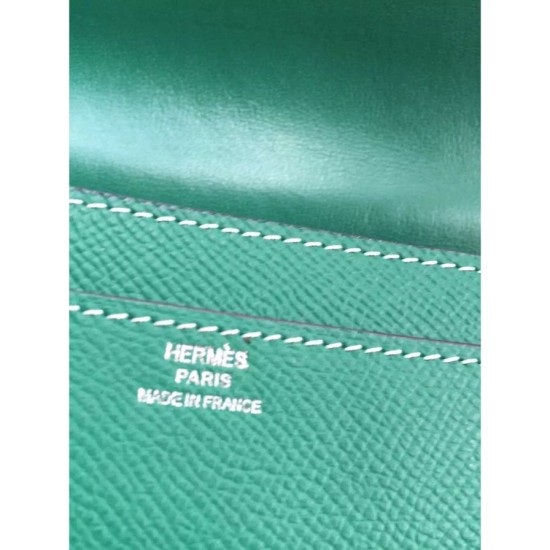 Fake Hermes Constance Long Wallet In Malachite Epsom Leather Replica