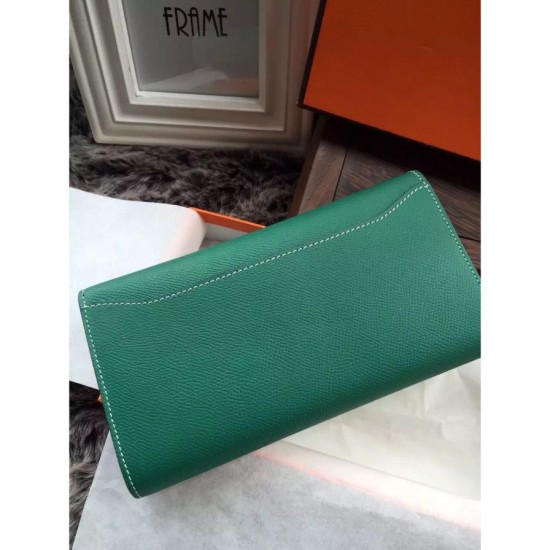 Fake Hermes Constance Long Wallet In Malachite Epsom Leather Replica