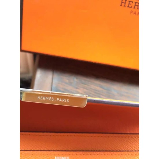 Replica Hermes Constance Long Wallet In Orange Epsom Leather