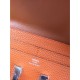 Replica Hermes Constance Long Wallet In Orange Leather