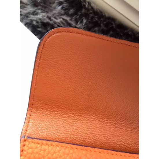 Replica Hermes Constance Long Wallet In Orange Leather