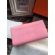 Fake Hermes Constance Long Wallet In Pink Epsom Leather Replica