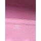 Fake Hermes Constance Long Wallet In Pink Epsom Leather Replica