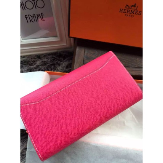Replica Hermes Constance Long Wallet In Red Epsom Leather