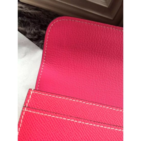 Replica Hermes Constance Long Wallet In Red Epsom Leather