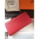 Replica Hermes Constance Long Wallet In Vermillion Leather