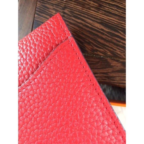 Replica Hermes Constance Long Wallet In Vermillion Leather