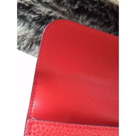Replica Hermes Constance Long Wallet In Vermillion Leather