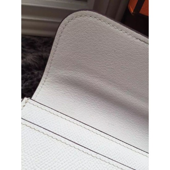 Replica Hermes Constance Long Wallet In White Epsom Leather