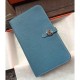 Replica Hermes Dogon Wallet In Blue Jean Leather