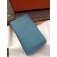 Replica Hermes Dogon Wallet In Blue Jean Leather