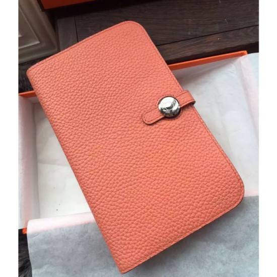 Replica Hermes Dogon Wallet In Crevette Leather