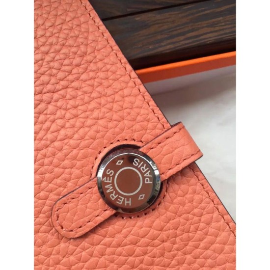 Replica Hermes Dogon Wallet In Crevette Leather