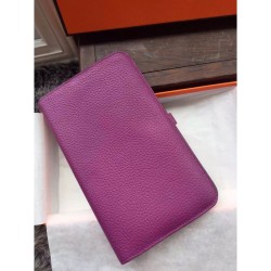Fake Hermes Dogon Wallet In Cyclamen Leather Replica