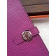 Fake Hermes Dogon Wallet In Cyclamen Leather Replica