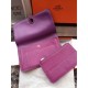 Fake Hermes Dogon Wallet In Cyclamen Leather Replica