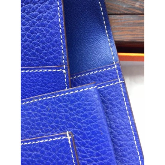 Replica Hermes Dogon Wallet In Electric Blue Leather