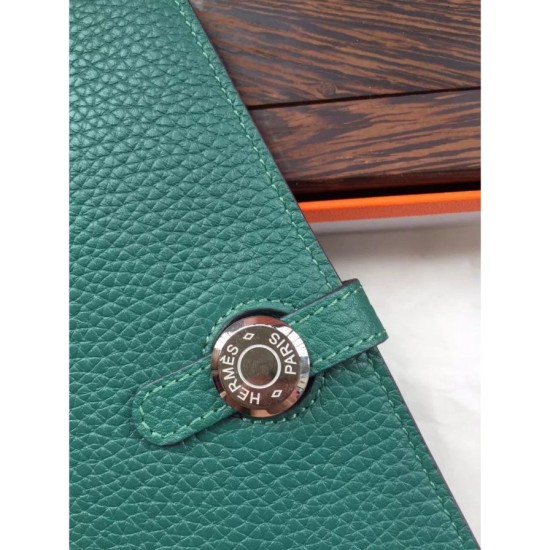 Fake Hermes Dogon Wallet In Malachite Leather Replica