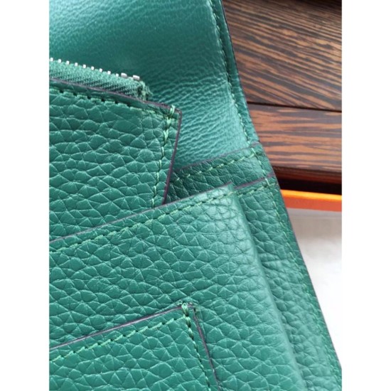 Fake Hermes Dogon Wallet In Malachite Leather Replica