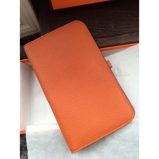 Replica Hermes Dogon Wallet In Orange Leather